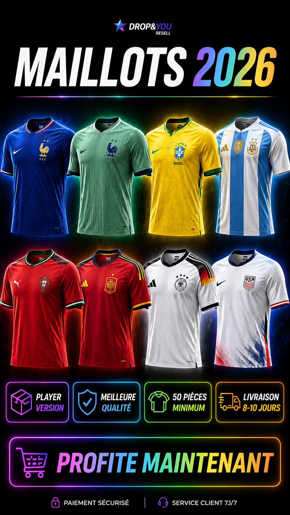 Packs Maillot Foot